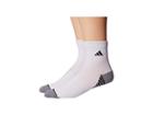 Adidas Superlite Speed Mesh 2-pack Quarter Socks (white/black/light Onix) Men's Quarter Length Socks Shoes