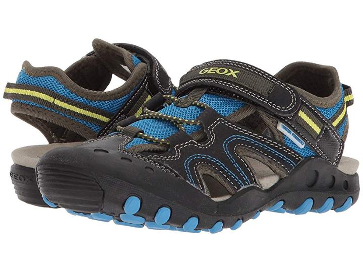 Geox Kids Kyle 12 (little Kid/big Kid) (black/sky) Boy's Shoes