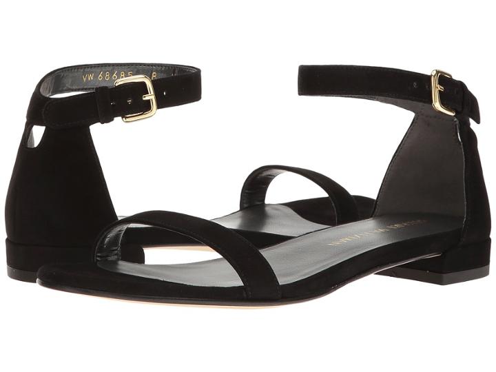 Stuart Weitzman Nudistflat (black Suede) Women's Shoes