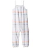 Polo Ralph Lauren Kids Striped Cotton Dobby Jumpsuit (toddler) (white/blue Multi) Girl's Jumpsuit & Rompers One Piece