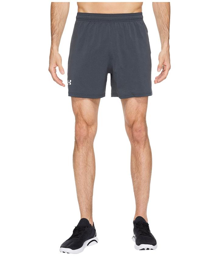 Under Armour Ua Launch Stretch Woven 5 Shorts (black/quirky Lime/reflective) Men's Shorts