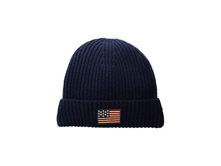 Polo Ralph Lauren American Flag Cuff Hat (hunter Navy) Caps