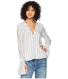 The Jetset Diaries Aries Stripe Shirt (navy Stripe) Women's Clothing