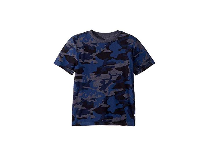 Lucky Brand Kids Short Sleeve Camo Tee (little Kids/big Kids) (navy Heather) Boy's T Shirt