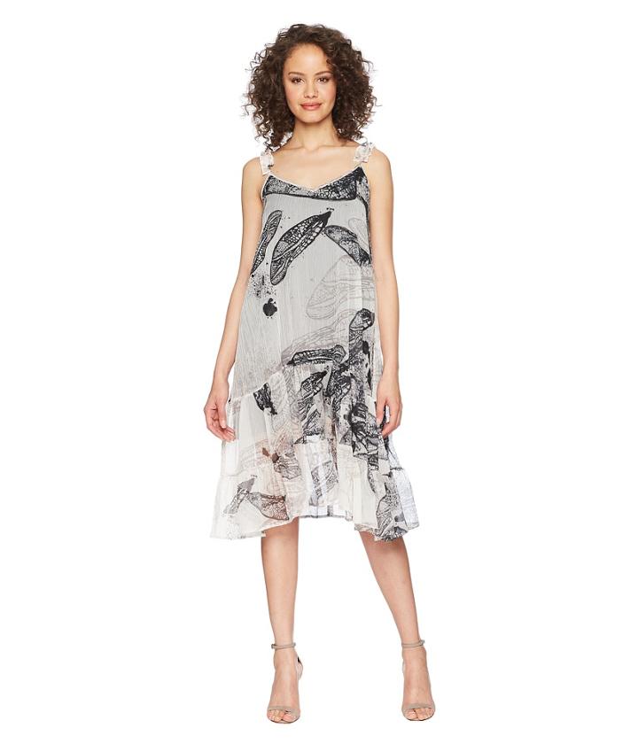 Religion Sound Tunic Dress (white/raw Grey/jet Black) Women's Blouse