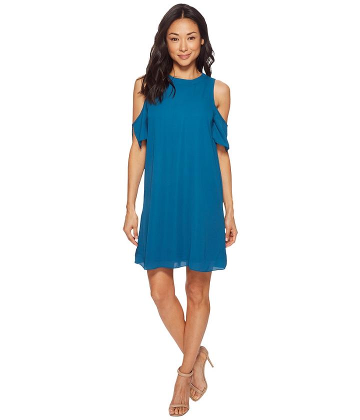 American Rose Emma Cold Shoulder Dress (teal) Women's Dress