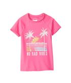 Billabong Kids Sol Searcher Short Sleeve Rashguard (little Kids/big Kids) (tahiti Pink) Girl's Swimwear