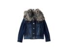 Splendid Littles Denim Jacket With Faux Fur Collar (little Kids) (medium Stone) Girl's Jacket