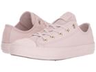 Converse Kids Chuck Taylor(r) All Star(r) New Heritage Leather Ox (little Kid/big Kid) (barely Rose/navy/barely Rose) Girls Shoes