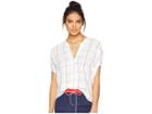 Bishop + Young Jessica Window Pane Blouse (white) Women's Blouse
