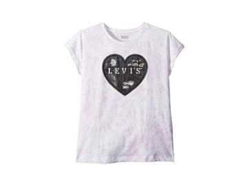 Levi's(r) Kids Rolled Sleeve Knit Tee (big Kids) (light Lilac) Girl's T Shirt