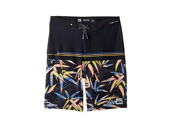 Quiksilver Kids Highline Zen Division 18 Boardshorts (big Kids) (black) Boy's Swimwear