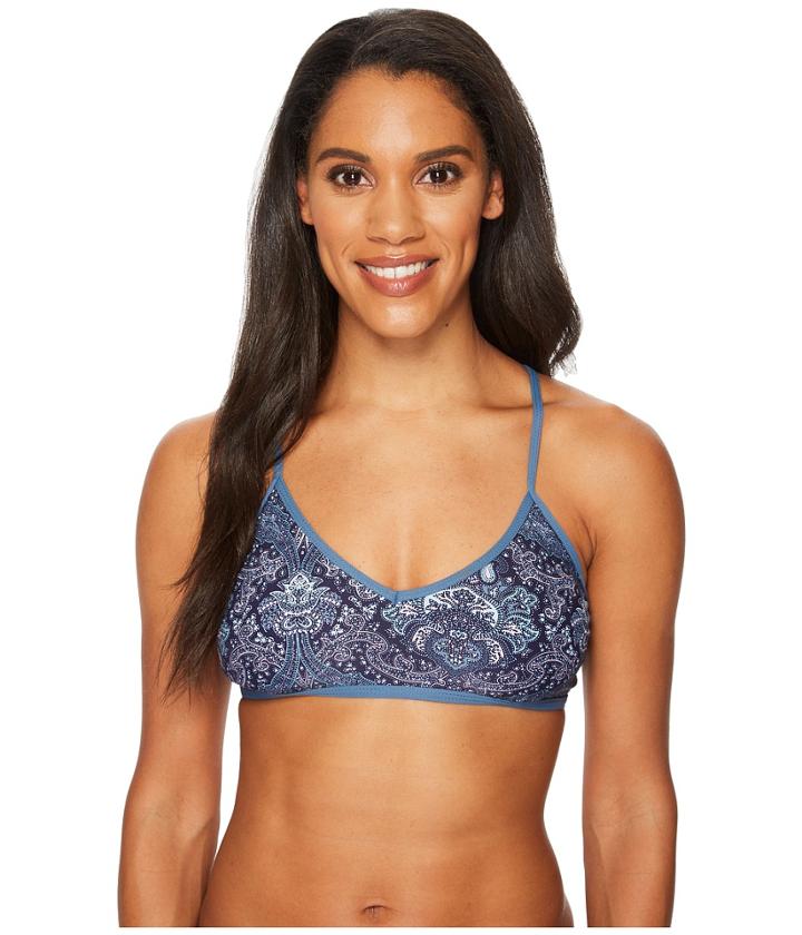Carve Designs Catalina Bikini Top (indigo Paisley) Women's Swimwear