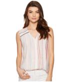 1.state Blouse W/ Front Tie (flora Pink) Women's Blouse
