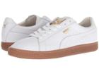 Puma Basket Classic Gum Deluxe (puma White/metallic Gold) Men's Shoes