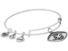 Alex And Ani Nfl Miami Dolphins Football Bangle (rafaelian Silver) Charms Bracelet