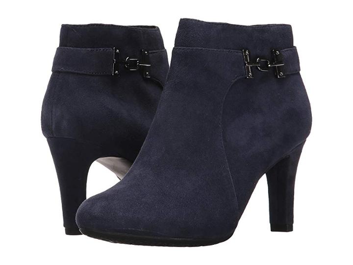Bandolino Lappo (navy Satin Kid Suede) Women's Boots