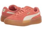 Puma Kids Suede Platform Snk (little Kid/big Kid) (shell Pink/whisper White) Girls Shoes