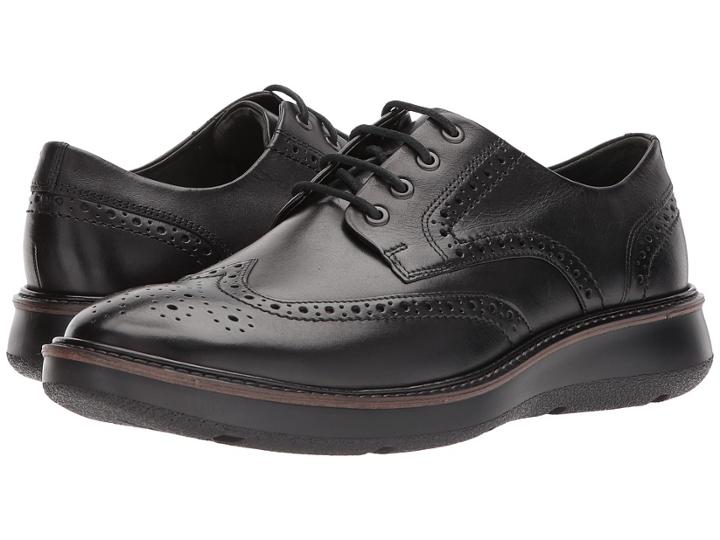 Ecco Lhasa Brogue Tie (black) Men's  Shoes