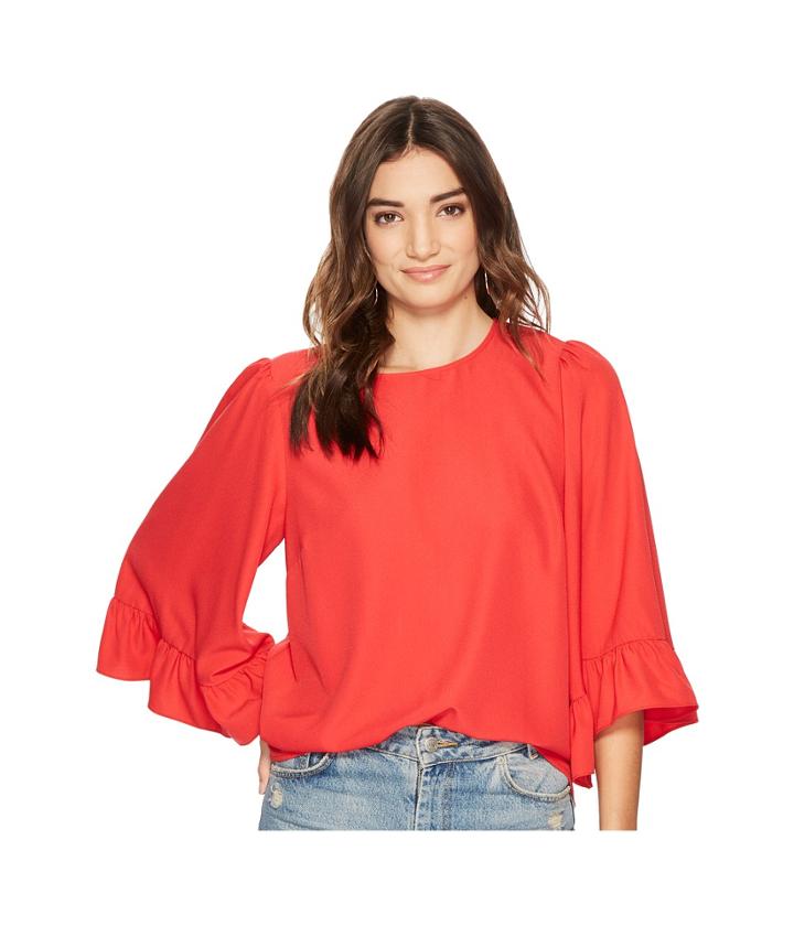 Kensie Smooth Stretch Crepe Top Ks2k4392 (cactus Flower) Women's Clothing