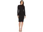 Lanston Turtleneck Long Sleeve Mini Dress (black) Women's Dress