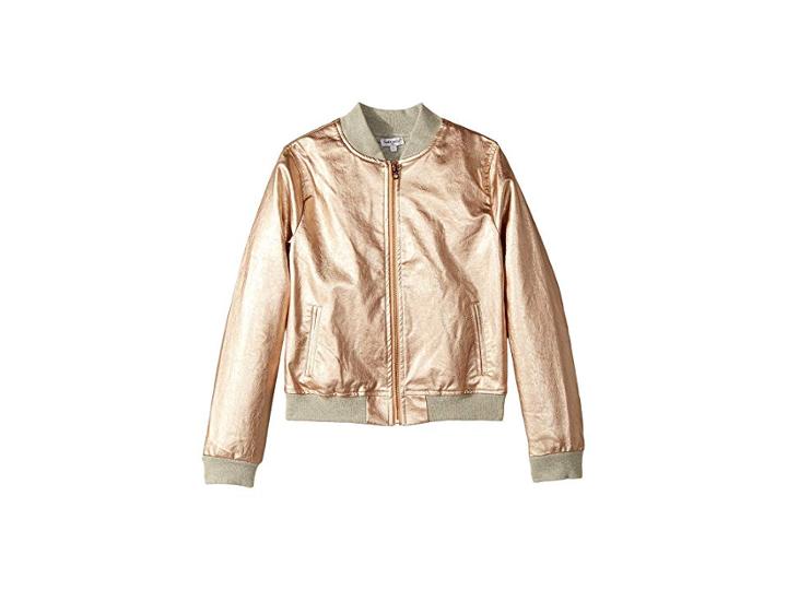 Splendid Littles Rose Gold Baseball Jacket (big Kids) (rose) Girl's Coat