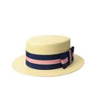 Vineyard Vines Kentucky Derby Boater Straw Hat (natural) Traditional Hats