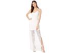 Bebe Spaghetti Strap Illusion (ivory) Women's Dress