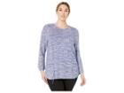Nic+zoe Plus Size Braided Up Top (bright Iris Mix) Women's Blouse
