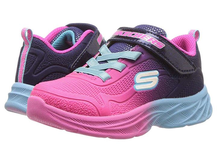 Skechers Kids Sublimated Ombre Mesh Sneaker W/ Gore Strap (toddler) (hot Pink/purple) Girl's Shoes