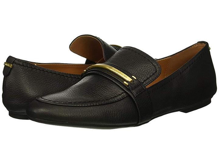 Calvin Klein Orianna (black Pebble Grain) Women's Maryjane Shoes
