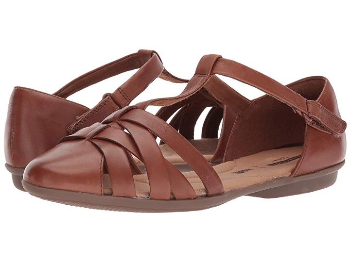 Clarks Gracelin Art (dark Tan Leather) Women's Shoes