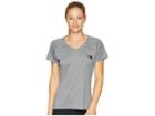 The North Face Short Sleeve Reaxion V-neck Tee (tnf Medium Grey Heather/metallic Copper) Women's T Shirt
