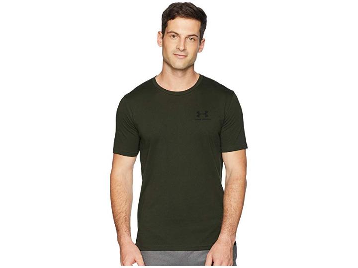 Under Armour Sportstyle Left Chest Short Sleeve (artillery Green/black) Men's Clothing