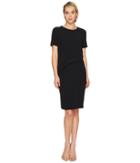 Escada Davine Short Sleeve Tucked Dress (black) Women's Dress