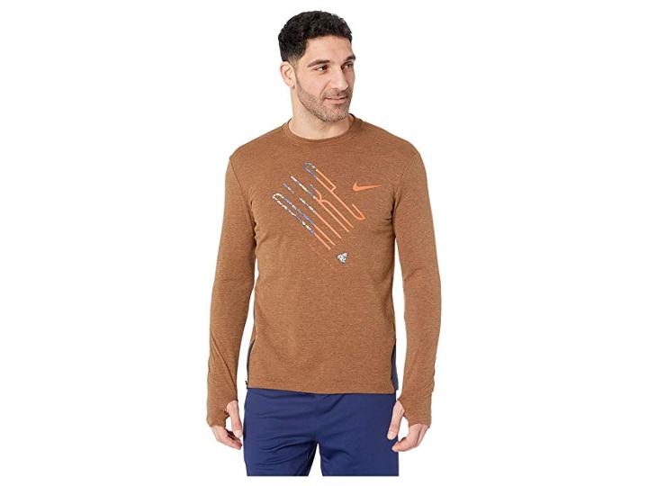 Nike Sphere Element Crew Wild Run (ale Brown/heather/reflective Silver) Men's Clothing