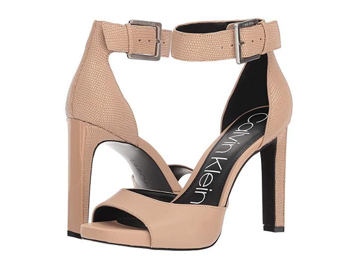 Calvin Klein Marinda (desert Sand Nappa/shiny Lizard) Women's Shoes