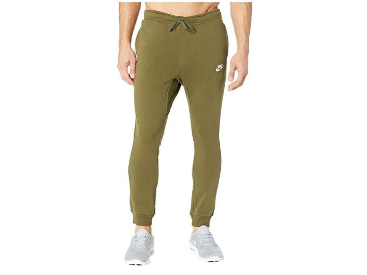 Nike Sportswear Fleece Jogger (olive Canvas/white) Men's Fleece