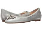Badgley Mischka Bianca (silver Metallic Suede) Women's Flat Shoes