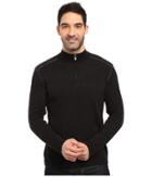 Ecoths Noah Zip Neck Sweater (black/dark Shadow) Men's Long Sleeve Pullover
