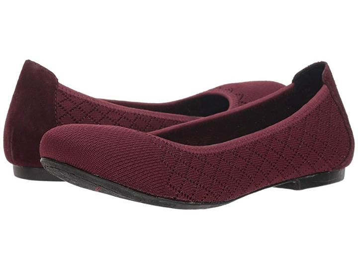 Born Julianne Knit (burgundy Combo) Women's Flat Shoes