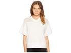 Adidas By Stella Mccartney Training Cotton Mesh Tee Cv9635 (white) Women's T Shirt