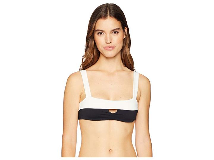L*space Color Block Turlington Reversible Top (cream/black/camel) Women's Swimwear