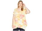 Extra Fresh By Fresh Produce Plus Size Fresh Blossom Vintage Drape Tee (sunshine Yellow) Women's T Shirt