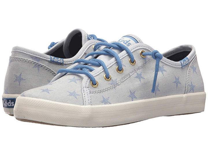 Keds Kids Kickstart Seasonal (little Kid/big Kid) (star Chambray) Girl's Shoes