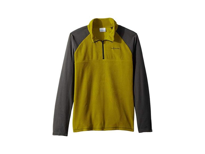 Columbia Kids Glacialtm Half Zip (little Kids/big Kids) (python Green/grill) Boy's Sweatshirt