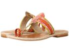 Johnston & Murphy Wendy (orange/kiwi Nappa/floral Print) Women's Sandals