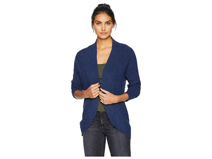 Pink Rose Dolman Long Sleeve Open Caridigan (navy) Women's Sweater