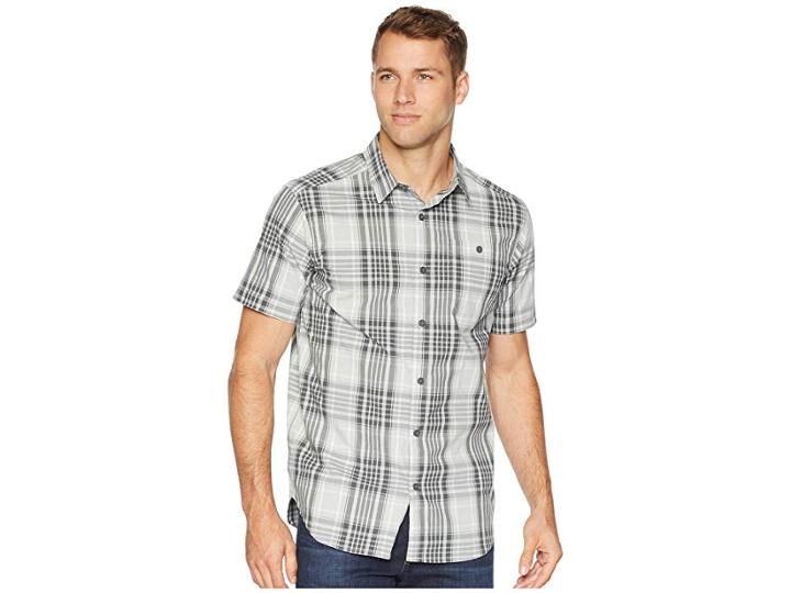 Columbia Boulder Ridge Short Sleeve Top (soft Metal Large Plaid) Men's Short Sleeve Button Up