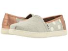 Toms Kids Alpargata (little Kid/big Kid) (drizzle Grey Felt/polka Dots) Girl's Shoes